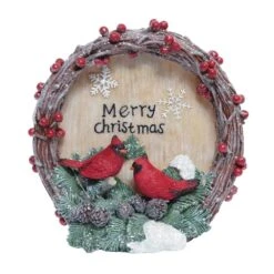 9 In. Christmas Greeting Wreath Tabletop