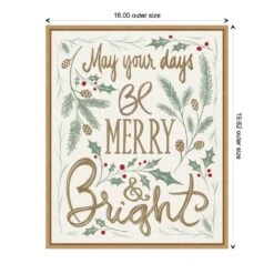 16 In. W X 19.62 In. H Merry And Bright Holly Christmas Holiday Framed Canvas Box Wall Art 12 16 In. W X 19.62 In. H Merry And Bright Holly Christmas Holiday Framed Canvas Box Wall Art -Northlight Shop amanti art christmas wall decorations 38865322566 1f 1000
