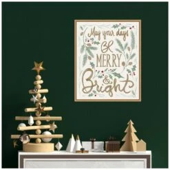 16 In. W X 19.62 In. H Merry And Bright Holly Christmas Holiday Framed Canvas Box Wall Art 15 16 In. W X 19.62 In. H Merry And Bright Holly Christmas Holiday Framed Canvas Box Wall Art -Northlight Shop amanti art christmas wall decorations 38865322566 31 1000
