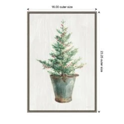 16 In. W X 23.25 In. H White And Bright Christmas Tree I Christmas Holiday Framed Canvas Box Wall Art -Northlight Shop amanti art christmas wall decorations 38865447821 1f 1000