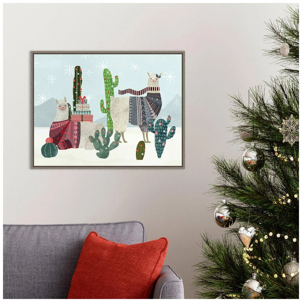 23 .5 In. W X 18 In. H Holiday Llama Collection A Christmas Holiday Framed Canvas Box Wall Art 8 23 .5 In. W X 18 In. H Holiday Llama Collection A Christmas Holiday Framed Canvas Box Wall Art - Image 8