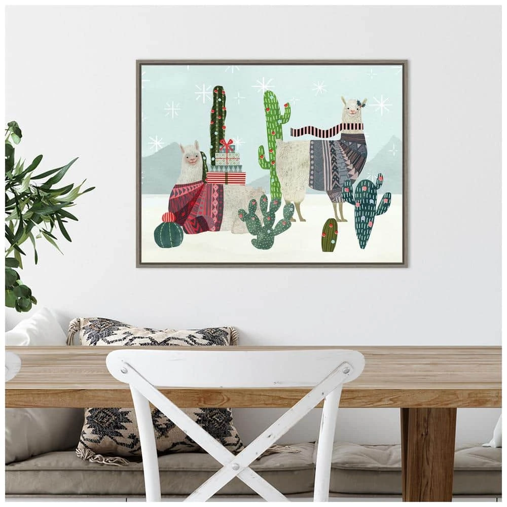 23 .5 In. W X 18 In. H Holiday Llama Collection A Christmas Holiday Framed Canvas Box Wall Art 6 23 .5 In. W X 18 In. H Holiday Llama Collection A Christmas Holiday Framed Canvas Box Wall Art - Image 6