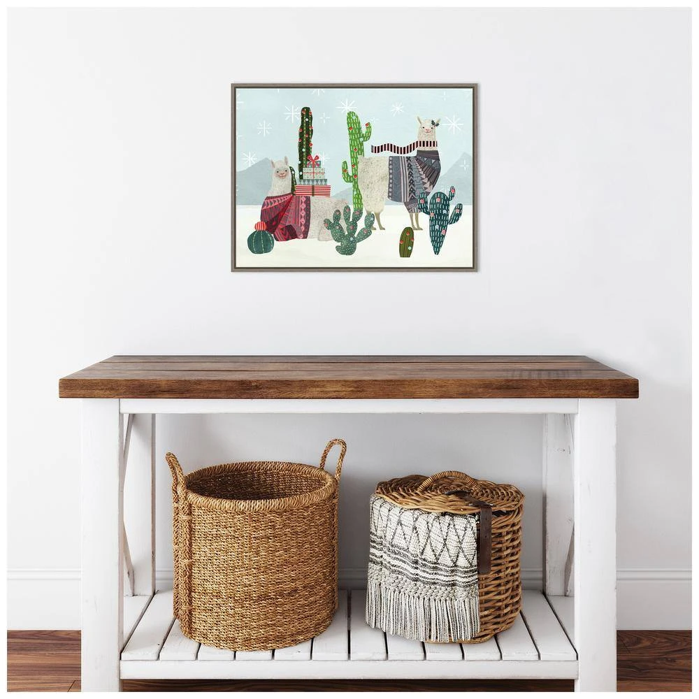 23 .5 In. W X 18 In. H Holiday Llama Collection A Christmas Holiday Framed Canvas Box Wall Art 7 23 .5 In. W X 18 In. H Holiday Llama Collection A Christmas Holiday Framed Canvas Box Wall Art - Image 7