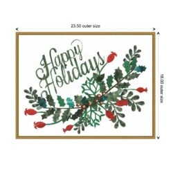 18 In. H X 23.5 In. W Canvas Cut Wreath Christmas Collection A Christmas Holiday Framed Box Wall Art -Northlight Shop amanti art christmas wall decorations 38865454154 1f 1000
