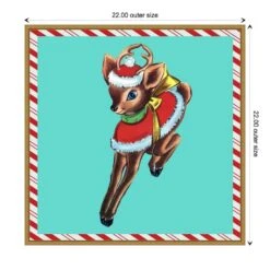 22 In. 1955 Christmas III Christmas Holiday Framed Canvas Box Wall Art -Northlight Shop amanti art christmas wall decorations 38865456276 1f 1000