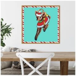 22 In. 1955 Christmas III Christmas Holiday Framed Canvas Box Wall Art -Northlight Shop amanti art christmas wall decorations 38865456276 44 1000