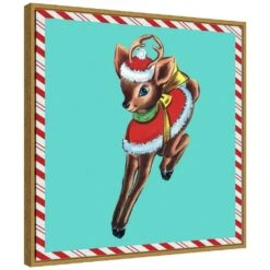 22 In. 1955 Christmas III Christmas Holiday Framed Canvas Box Wall Art -Northlight Shop amanti art christmas wall decorations 38865456276 c3 1000