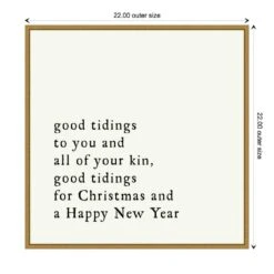 22 In. Canvas Good Tidings Christmas Holiday Framed Box Wall Art -Northlight Shop amanti art christmas wall decorations 38865456281 1f 1000