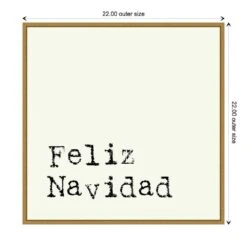 22 In. Canvas Feliz Navidad Christmas Holiday Framed Box Wall Art -Northlight Shop amanti art christmas wall decorations 38865456287 1f 1000