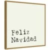 22 In. Canvas Feliz Navidad Christmas Holiday Framed Box Wall Art
