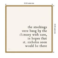 22 In. Simple Christmas II Cream Christmas Holiday Framed Canvas Box Wall Art -Northlight Shop amanti art christmas wall decorations 38865456302 1f 1000