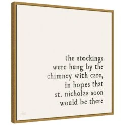 22 In. Simple Christmas II Cream Christmas Holiday Framed Canvas Box Wall Art -Northlight Shop amanti art christmas wall decorations 38865456302 c3 1000