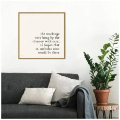 22 In. Simple Christmas II Cream Christmas Holiday Framed Canvas Box Wall Art -Northlight Shop amanti art christmas wall decorations 38865456302 fa 1000