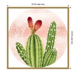 22 In. Christmas Cactus Collection C Christmas Holiday Framed Canvas Box Wall Art -Northlight Shop amanti art christmas wall decorations 38865456304 1f 1000