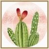 22 In. Christmas Cactus Collection C Christmas Holiday Framed Canvas Box Wall Art