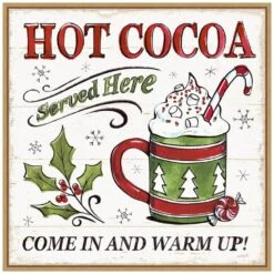 22 In. Christmas Treats IV Christmas Holiday Framed Canvas Box Wall Art