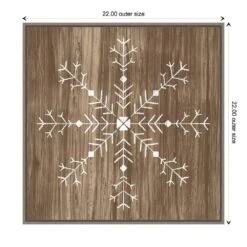 22 In. Barnwood Wonderland I Snowflake Christmas Holiday Framed Canvas Box Wall Art -Northlight Shop amanti art christmas wall decorations 38865456320 1f 1000