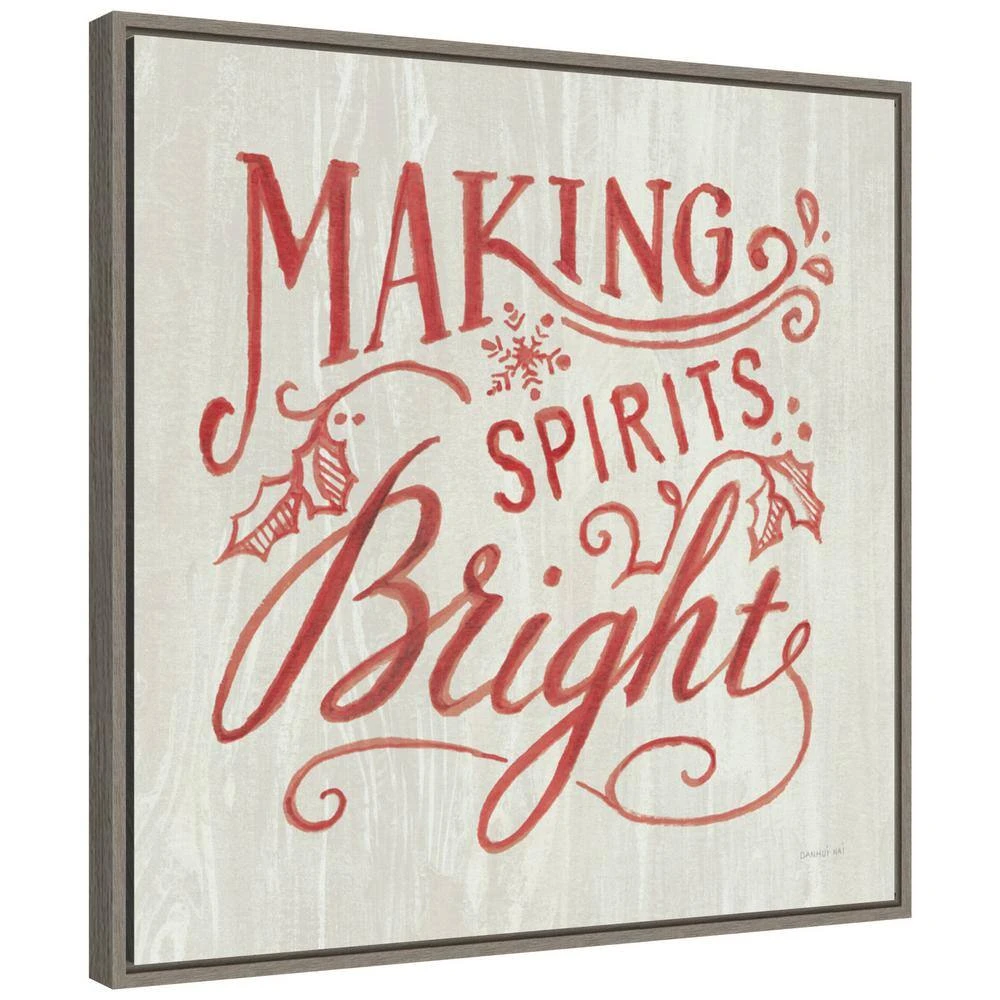 22 In. White And Bright Christmas Holiday Framed Canvas Box Wall Art 3 22 In. White And Bright Christmas Holiday Framed Canvas Box Wall Art - Image 3