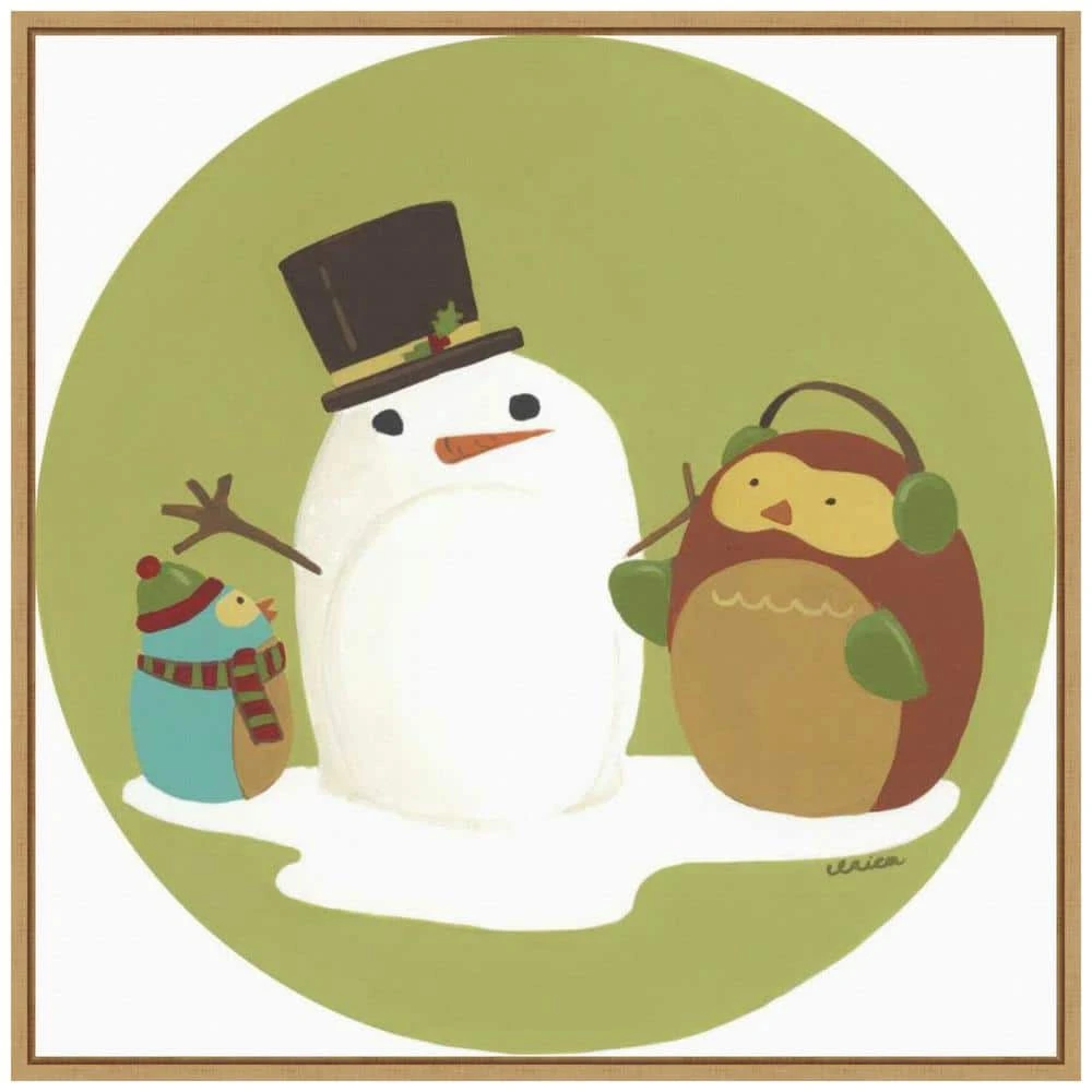22 In. Canvas Happy Holidays I Snowman Christmas Holiday Framed Box Wall Art 3 22 In. Canvas Happy Holidays I Snowman Christmas Holiday Framed Box Wall Art - Image 3