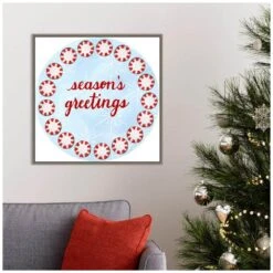 22 In. Sweet Christmas Collection F Christmas Holiday Framed Canvas Box Wall Art -Northlight Shop amanti art christmas wall decorations 38865456360 31 1000