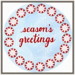 22 In. Sweet Christmas Collection F Christmas Holiday Framed Canvas Box Wall Art