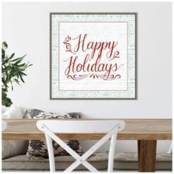 22 In. Canvas Christmas Tree Whimsy Collection A Christmas Holiday Framed Box Wall Art -Northlight Shop amanti art christmas wall decorations 38865456361 44 1000