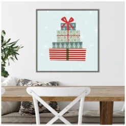 22 In. Holiday Llama Collection C Christmas Holiday Framed Canvas Box Wall Art -Northlight Shop amanti art christmas wall decorations 38865456368 44 1000