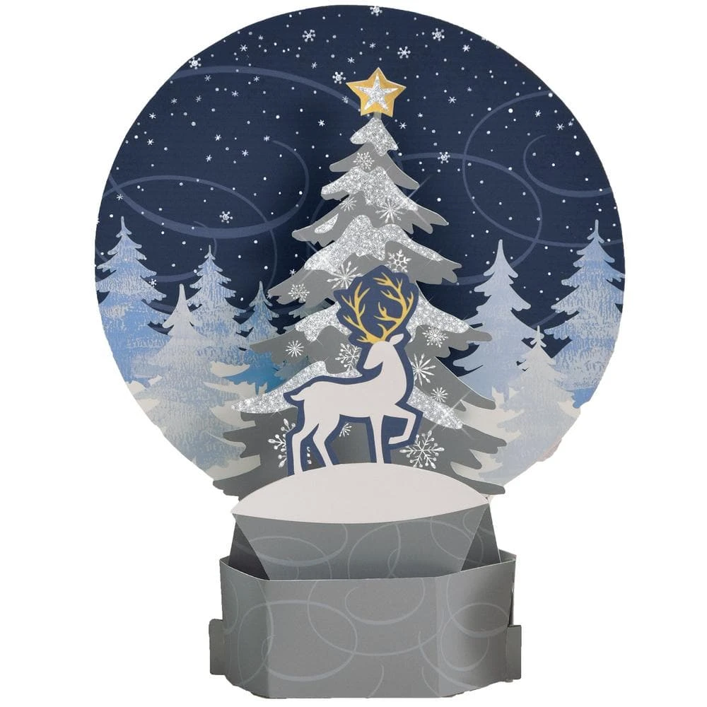 AMSCAN 11 In. Blue Paper Christmas Snow Globe Pop-Up Centerpiece (2-Count) 1 AMSCAN 11 In. Blue Paper Christmas Snow Globe Pop-Up Centerpiece (2-Count)