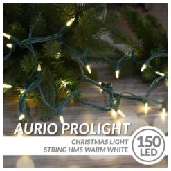 49.66 Ft. 150-Light LED Warm White Christmas String Light, Indoor/Outdoor Mini Lights With Continuous-On Technology -Northlight Shop aurio lighting christmas novelty lights plcl150 hm5 ww fa 1000