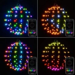 2 Pack 11.8 In. 108LED Hanging Ball Lights Color Changing Color Changing -Northlight Shop avatar controls christmas novelty lights absl77 2pack 1f 1000