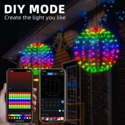 2 Pack 11.8 In. 108LED Hanging Ball Lights Color Changing Color Changing -Northlight Shop avatar controls christmas novelty lights absl77 2pack 4f 1000