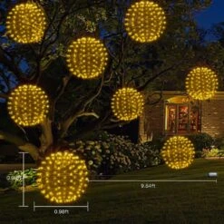 2 Pack 11.8 In. 108LED Hanging Ball Lights Color Changing Color Changing -Northlight Shop avatar controls christmas novelty lights absl77 2pack 76 1000