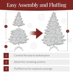 Best Choice Products 4.5 Ft. Black Pre-Lit Artificial Christmas Tree With 175-Warm White Lights 15 Best Choice Products 4.5 Ft. Black Pre-Lit Artificial Christmas Tree With 175-Warm White Lights -Northlight Shop best choice products pre lit christmas trees sky7003 44 1000