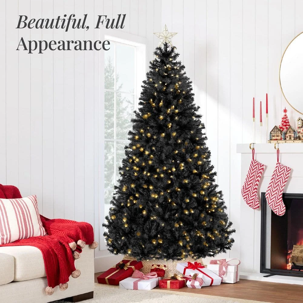 Best Choice Products 4.5 Ft. Black Pre-Lit Artificial Christmas Tree With 175-Warm White Lights 3 Best Choice Products 4.5 Ft. Black Pre-Lit Artificial Christmas Tree With 175-Warm White Lights - Image 3