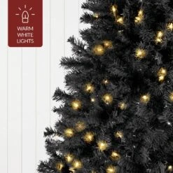 Best Choice Products 4.5 Ft. Black Pre-Lit Artificial Christmas Tree With 175-Warm White Lights 16 Best Choice Products 4.5 Ft. Black Pre-Lit Artificial Christmas Tree With 175-Warm White Lights -Northlight Shop best choice products pre lit christmas trees sky7003 fa 1000
