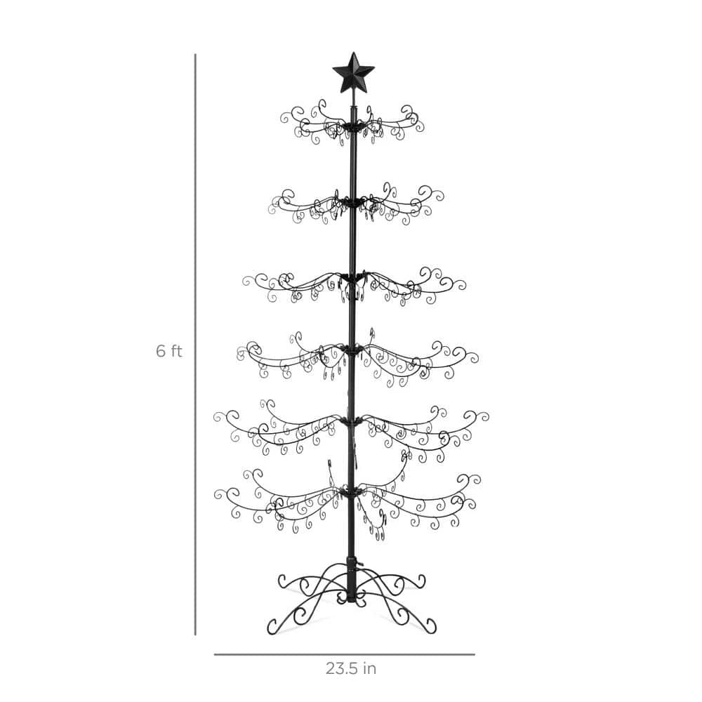 Best Choice Products 6 Ft. Unlit Wrought Iron Ornament Display Artificial Christmas Tree 7 Best Choice Products 6 Ft. Unlit Wrought Iron Ornament Display Artificial Christmas Tree - Image 7