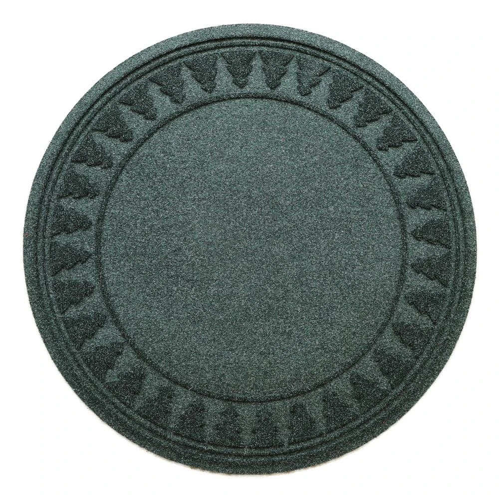 Aqua Shield Pine Tree Evergreen 35 In. Round PET Polytester/Rubber Christmas Tree Skirt Mat 1 Aqua Shield Pine Tree Evergreen 35 In. Round PET Polytester/Rubber Christmas Tree Skirt Mat