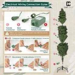 6 Ft. Pre-Lit LED Artificial Christmas Tree With 250 Twinkling Lights With Foldable Stand -Northlight Shop caphaus pre lit christmas trees hdfc chpgf7201l gr 2 1f 1000