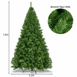 7.5 Ft. Premium Hinged PVC Artificial Christmas Tree With Metal Stand -Northlight Shop casainc unlit christmas trees ca cm21221 c3 1000