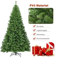 7.5 Ft. Premium Hinged PVC Artificial Christmas Tree With Metal Stand -Northlight Shop casainc unlit christmas trees ca cm21221 fa 1000