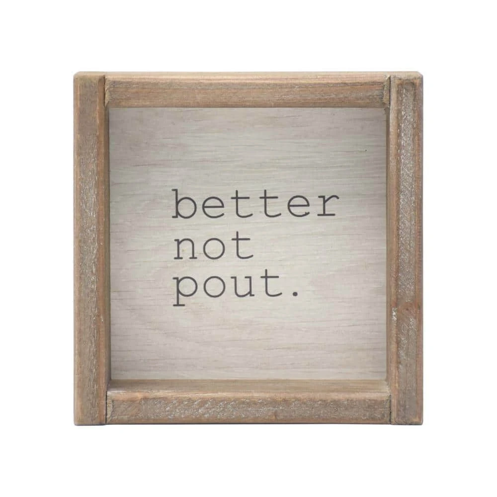 5.87 5 In. Better Not Pout Rustic Wood Christmas Tabletop Sign 1 5.87 5 In. Better Not Pout Rustic Wood Christmas Tabletop Sign