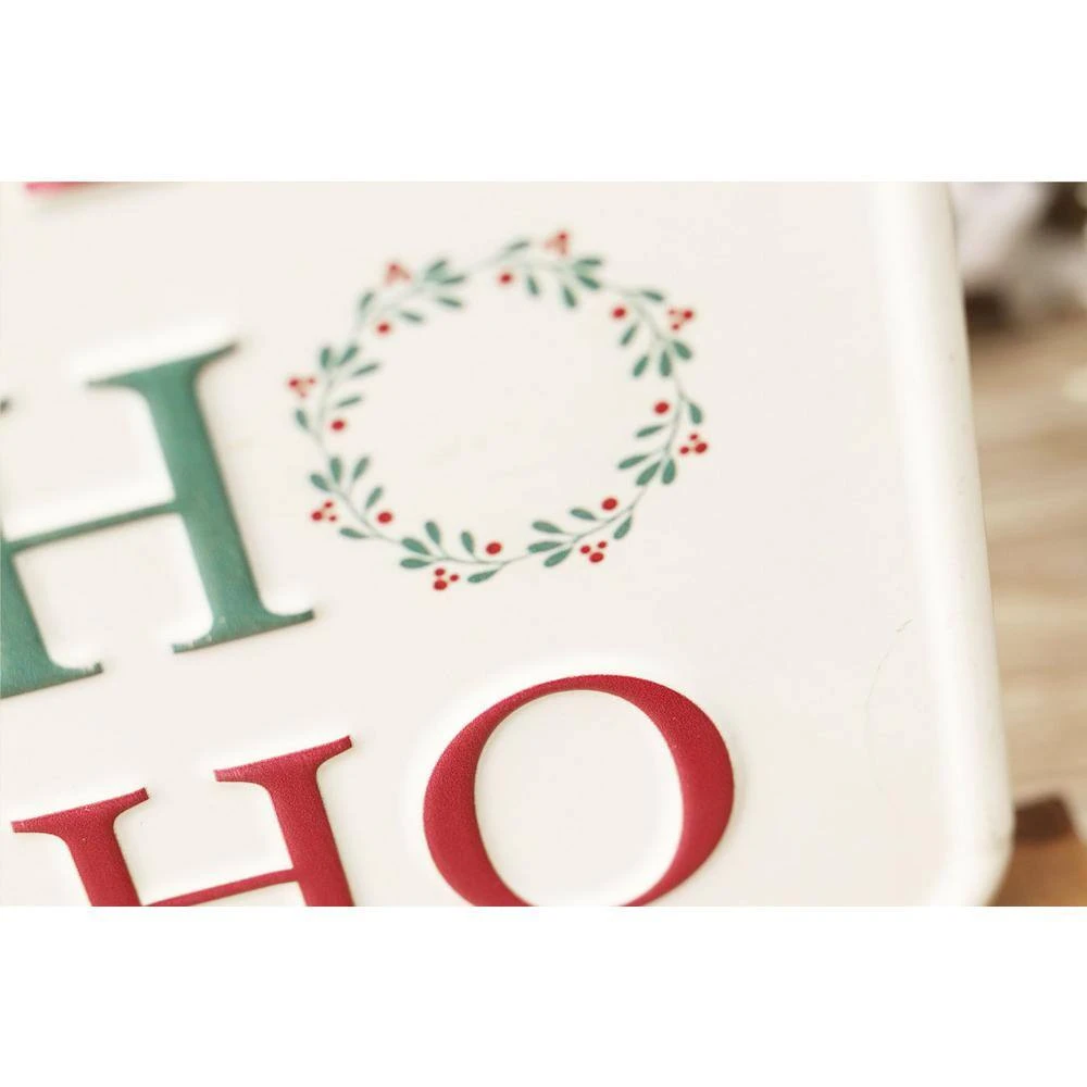 7.8 7 5 In. HO HO HO Christmas Tabletop Metal Sign With Solid Wood Stand 5 7.8 7 5 In. HO HO HO Christmas Tabletop Metal Sign With Solid Wood Stand - Image 5