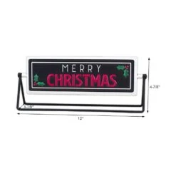 4.875 In. Merry Christmas Or Ho Ho Ho Metal Rotating Tabletop Sign 13 4.875 In. Merry Christmas Or Ho Ho Ho Metal Rotating Tabletop Sign -Northlight Shop christmas centerpieces uh356 76 1000