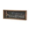 5.87 5 In. Brown Frame Black Background Wood Merry Christmas Tabletop Sign