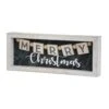 4.75 In. Black And White Farmhouse Wood Merry Christmas Tabletop Decor