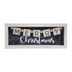 4.75 In. Black And White Farmhouse Wood Merry Christmas Tabletop Decor -Northlight Shop christmas centerpieces uh464 c3 1000