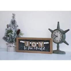 4.75 In. Brown And Black Wood Tabletop Christmas Wood Sign - Joy To The World 10 4.75 In. Brown And Black Wood Tabletop Christmas Wood Sign - Joy To The World -Northlight Shop christmas centerpieces uh465 4f 1000