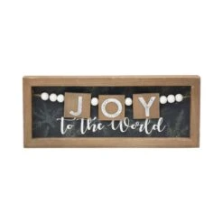 4.75 In. Brown And Black Wood Tabletop Christmas Wood Sign - Joy To The World 9 4.75 In. Brown And Black Wood Tabletop Christmas Wood Sign - Joy To The World -Northlight Shop christmas centerpieces uh465 c3 1000