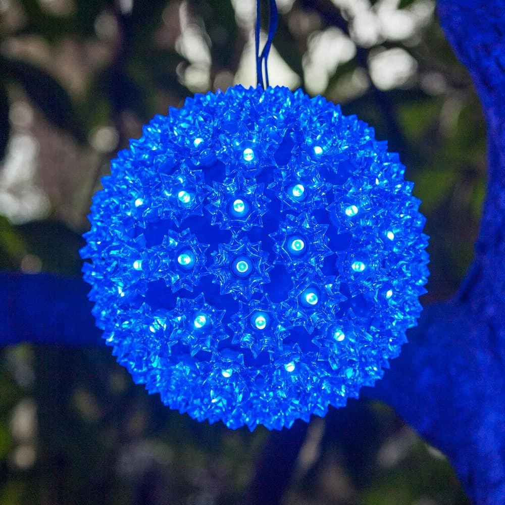 7.5 In. 120-Light LED Blue Decorative Starlight Sphere 2 7.5 In. 120-Light LED Blue Decorative Starlight Sphere - Image 2