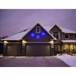 2.5 Ft. 100-Light LED Blue Snowflake Novelty Light 5 2.5 Ft. 100-Light LED Blue Snowflake Novelty Light -Northlight Shop christmas novelty lights ffchled030 str0 bl 1f 1000